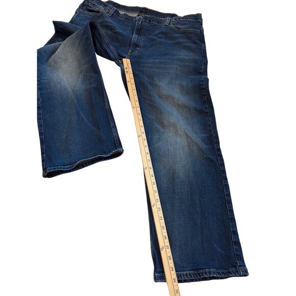 Levis 569 Jeans Mens 44x32 Blue Loose Fit Straight Leg Stretch Denim Causal - Picture 12 of 12